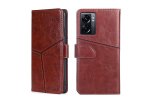Чехол-книжка MyPads для
 OPPO A77 5G / A57 5G / Realme Q5i / Оппо А57 5G/Оппо А77 5G/Реалми Q5i,объединяет геометрию (коричневый)