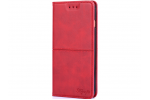 Фирменный чехол-книжка для Vivo iQOO Neo / Vivo V17 Neo из качественной импортной кожи прошитый элегантной прострочкой Ретро красный с магнитной крышкой
